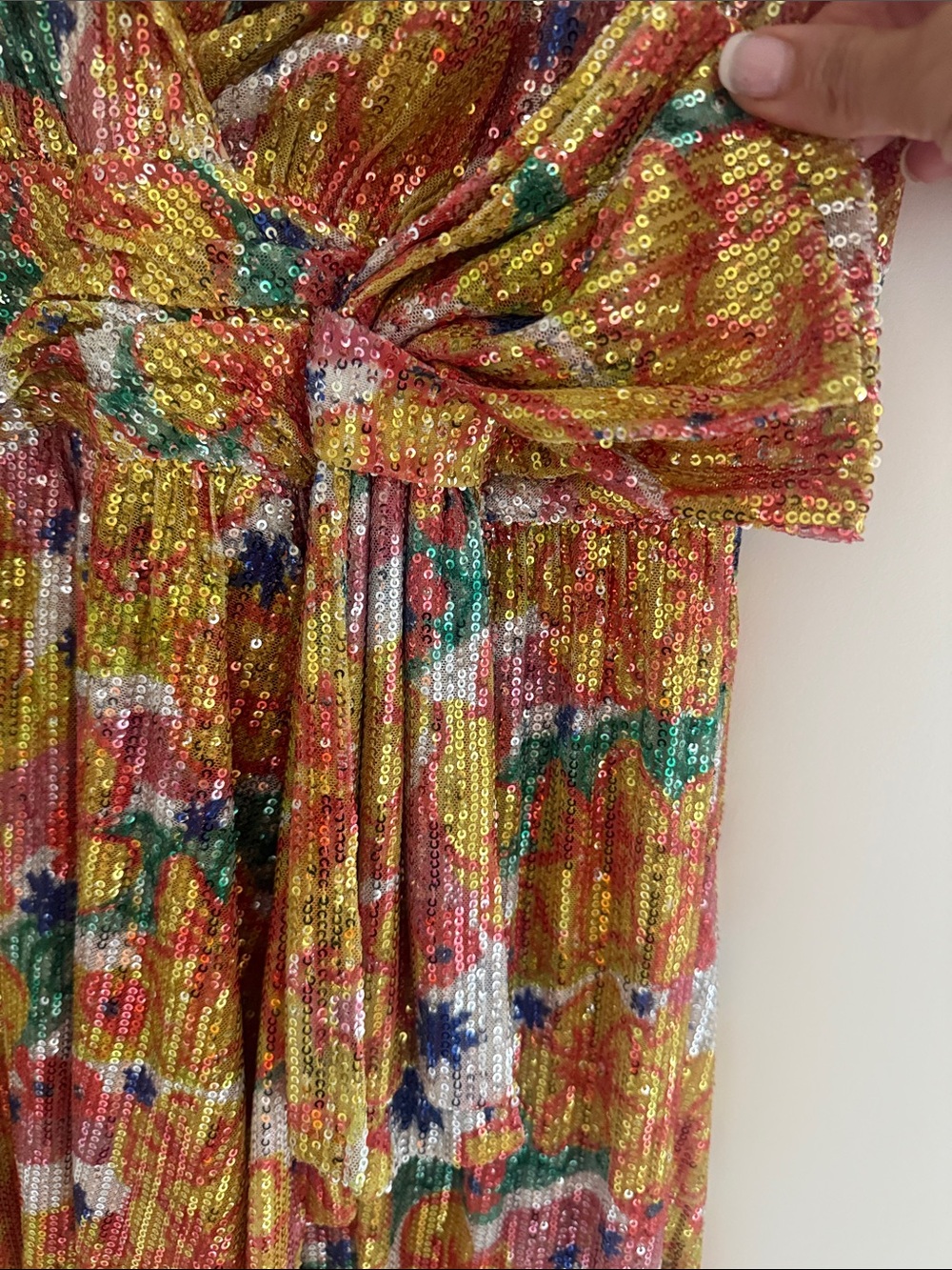 CeliaB Multicolor Floral Sequin High-Low Dress - Picture 4 of 6
